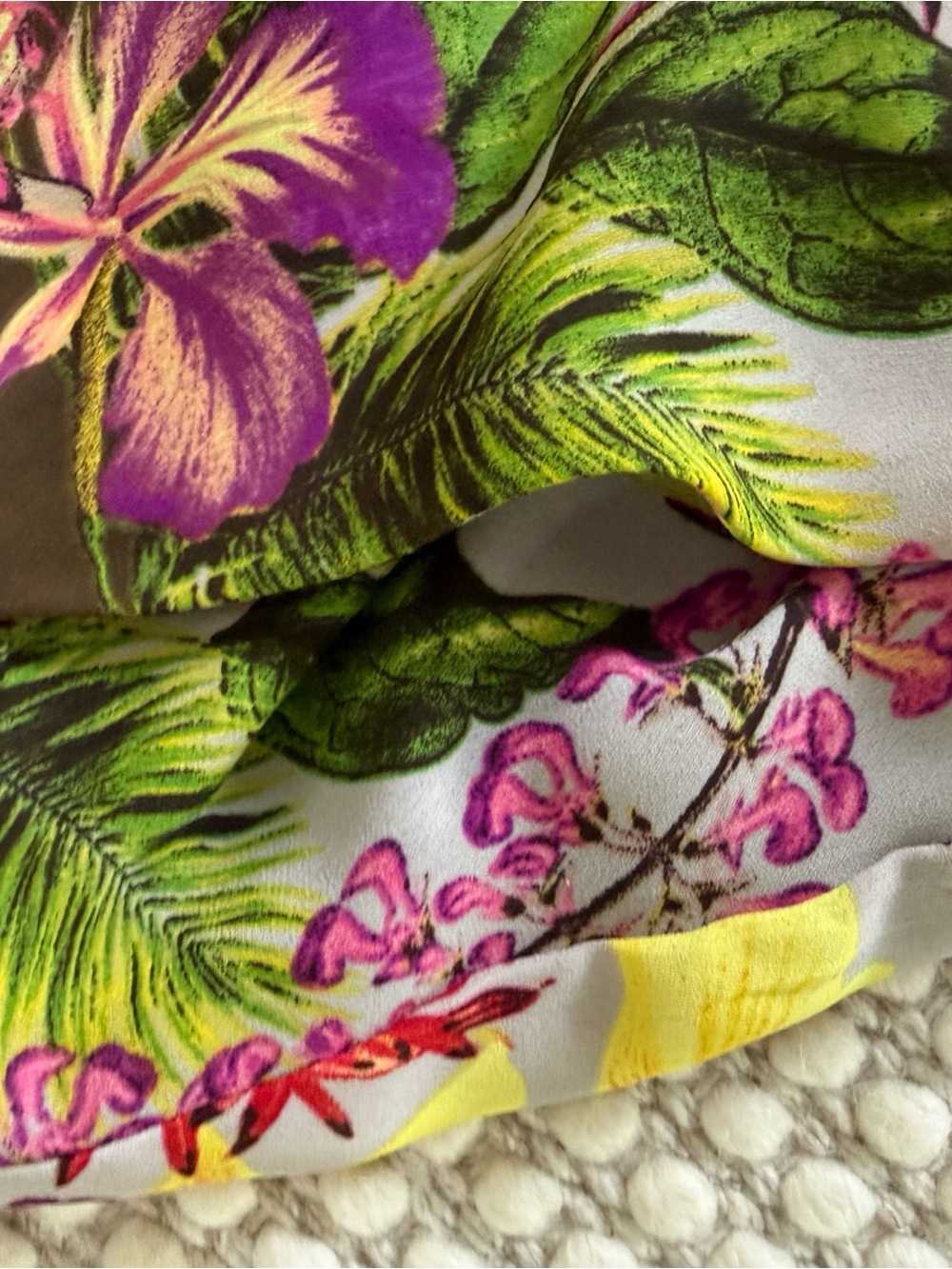 Astr Pink Purple Floral Print Scarf - Picture 6 of 9